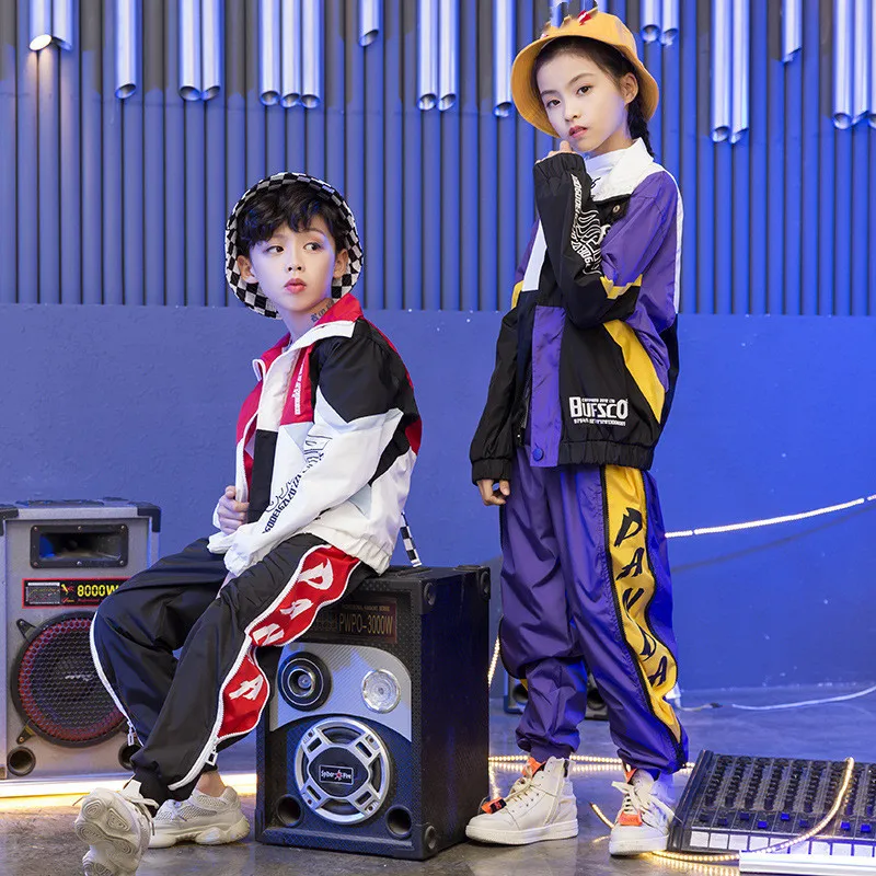 Children Boys New Trend hip-hop Dance Performance Sets For Jazz Dance Print Kids Clothes Halloween Party Clothing (4)