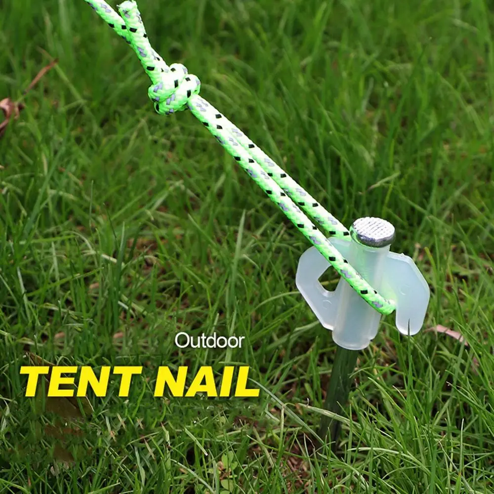 2 Colors Night Vision Accessories Outdoor Equipment Rope Buckle Screw Spike Hook Tent Nail Pegs Travel Ground Pin | Спорт и