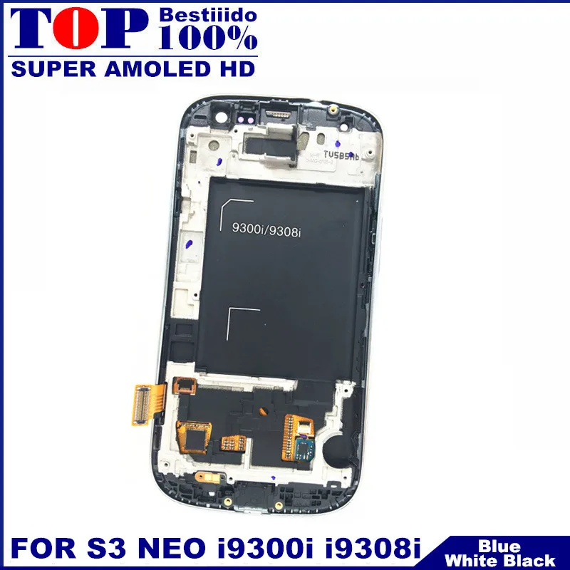 100% AMOLED ЖК дисплей сенсорный дигитайзер для samsung Galaxy S3 Neo i9300i i9301 i9301i i9308i телефон с