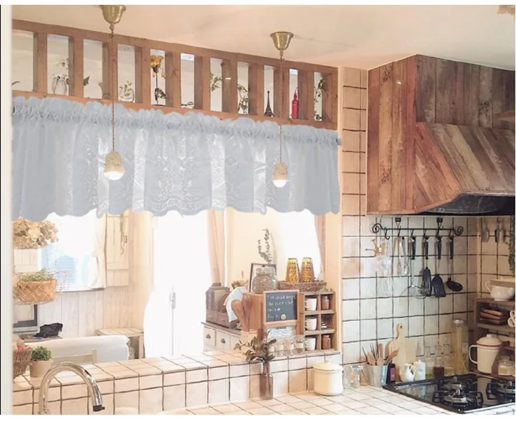 Manufacturers Direct Selling New Style Lace Curtain Kitchen Curtain Coffee Curtain Short Curtain Japanese-style Small Curtain Ro