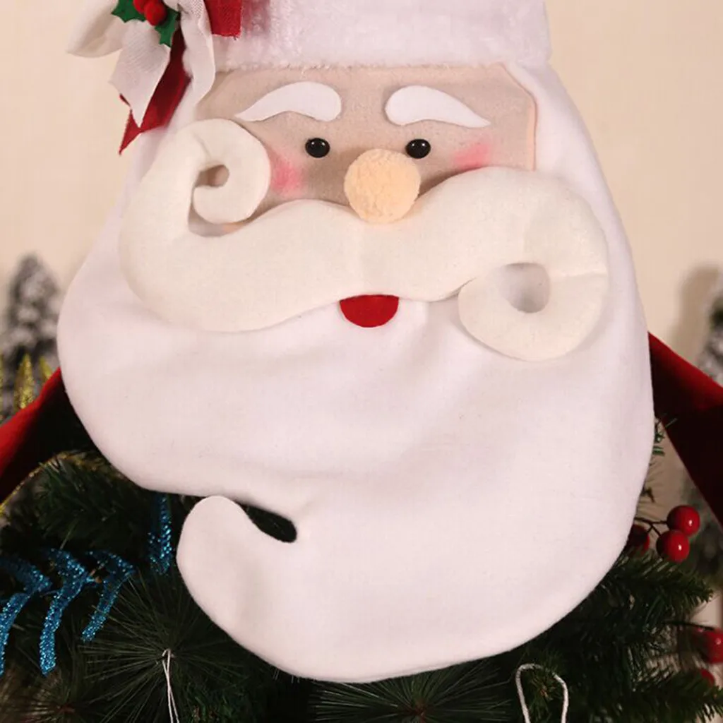Милые рождественские украшения Рождественская Елка Топ Санта Клаус Снеговик шляпа Дерево Висячие украшения Топ украшения для дома Горячая F96