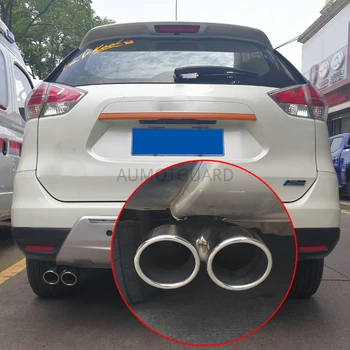

Stainless Steel Rear Exhaust Muffler Tail pipe Tip Trim for Nissan X-trail 2014 2015 2017 2018 2019
