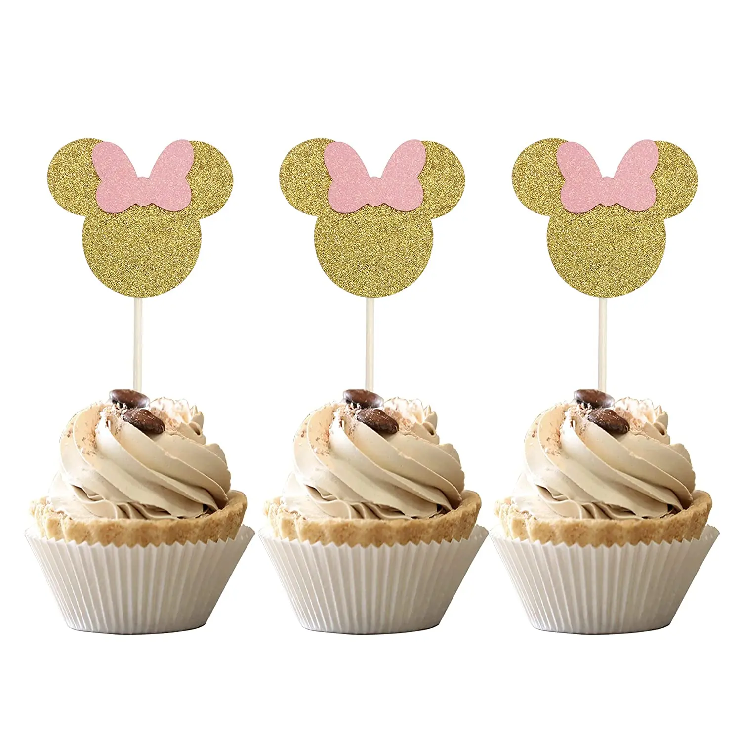 Minnie Mouse pink Cake Topper e Cupcake Topper 1 ° compleanno