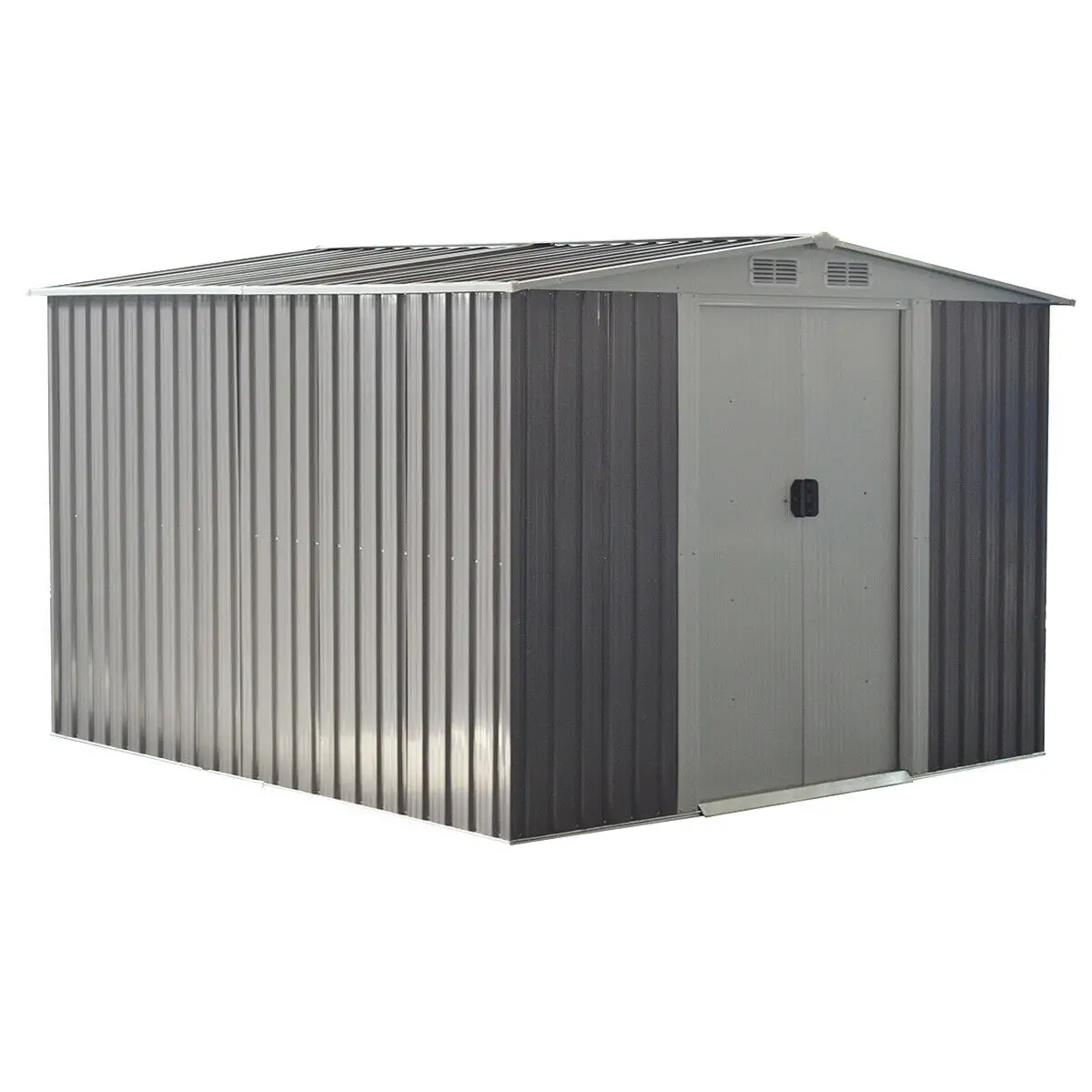Costway 8.5x8.5FT садовый сарай для хранения инструментов дом раздвижные двери