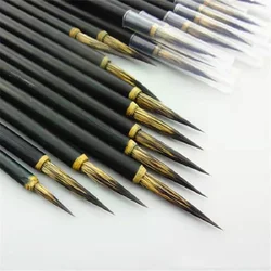 Pinceles de escritura de madera, pluma de pelo de bigote de comadreja, tinta tradicional, conjunto de caligrafía china para pintura, dibujo, Festival, Couplets