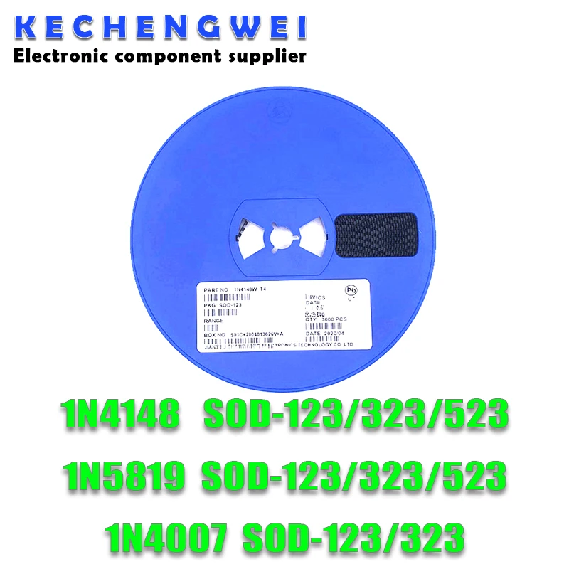 3000 шт. SMD diode 0805 SOD-123 1N5819 1N4007 1N4148 SOD123 SOD-323 1206 1N4148WS 1N5819WS B5819WS SOD323 hjxrhgal | Электронные