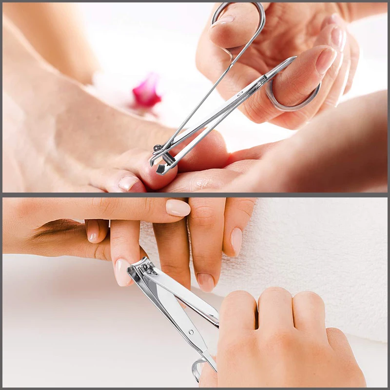 Carbon Steel Nail Clipper Cutter 1pcs 2 Size Professional Long handle Manicure Trimmer Toe Nail Clippers Knife Care Tools