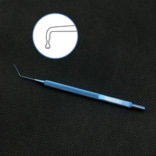 Офтальмологические крючки для офтальмологического манипулятора инструменты для офтальмологической Хирургии Инструменты для глаз под углом до правого кончика титанового сплава