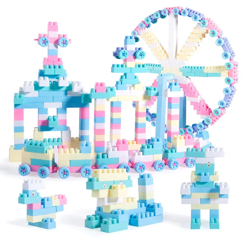 

Stall Hot Selling Children Large Particles Building Blocks Baby Nursery Creative Educational DIY Assembled Fight Inserted Educat