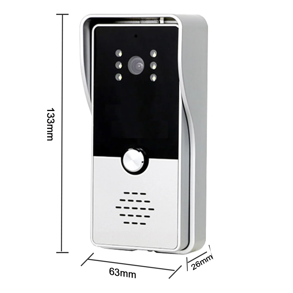 Dragonsvie  Video Intercom With Lock 7 Inch Waterproof Doorbell Camera  Video Door Phone Door Access Control System Unlock Night two way audio intercom