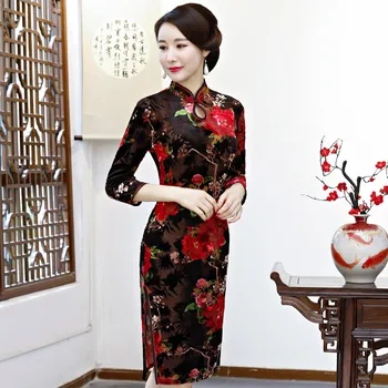 

Lady Short Dragon&Phoenix Short Qipao Elegant Women Cheongsam Mandarin Collar Sexy Mini Chinese Dress Vestidos Oversized 4XL