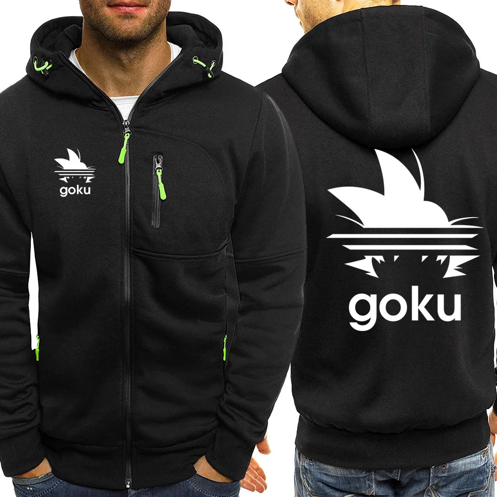 Японское аниме Dragon Ball Z толстовки мужские новые осенние зимние толстовки Мужская толстовка модная спортивная уличная куртка с капюшоном