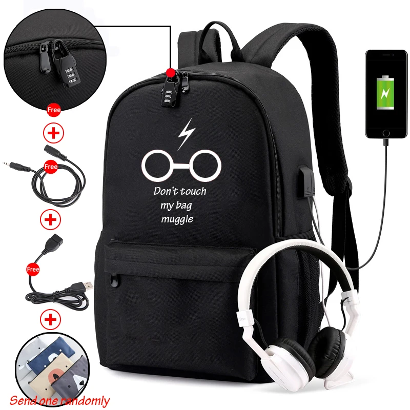 

BPZMD Luminous Bag Multifunction USB Charging Travel Canvas Student Backpack For Teenagers Boys Girls School Bag