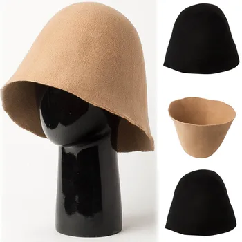 

Spring Winter Berets Hat Women's Wool Felt Foldable Fisherman Topper Casual Fashion Warm Walking Cap Chapeu