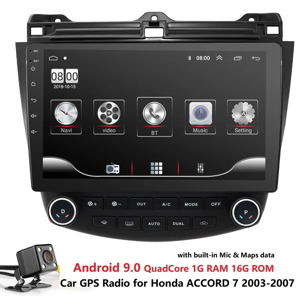 

10.1 inch Car Multimedia Player For HONDA ACCORD/EURO 03-07 Car GPS Stereo Player Head Unit Android 9.0 BT MirrorLink SWC DVR PC