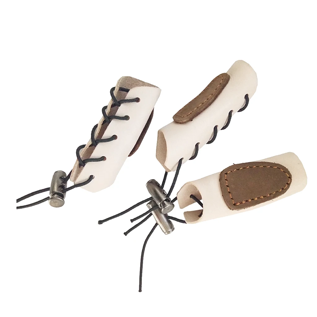 Archery 3 Finger Guard Finger Protector Hunting  Split Fingertips