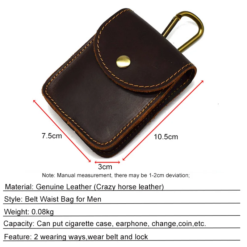 Органайзер для ключей и ремней из натуральной кожи чехол сигарет подвесная сумка