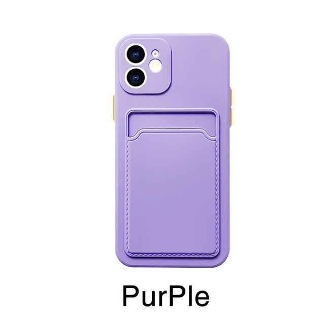 card bag soft Case For iPhone 11 12 13 Pro Max Xs XR Silicone Phone Case For iPhone 7 8 Plus SE 2020 X XR Shockproof Case