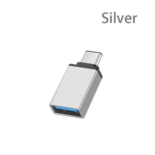 Silver type c otg Typc c OTG адаптер usb type-c штекер USB 3,0 конвертер для oneplus 7t 7 6t 6 5t moto meizu 16 15 huawei mate 30 20 pro p20 lite - Цвет: Silver type c otg