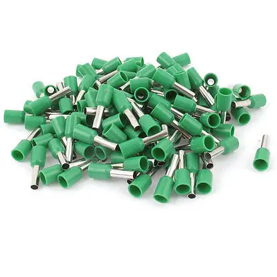 

100pcs AWG14 Wire Copper Crimp Connector Insulated Ferrule Terminal Green