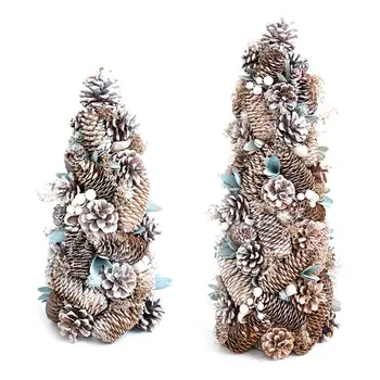

Wooden Christmas Tree Wooden Pine cone Christmas tree ornaments Artificial Christmas Tree Holiday Decoration