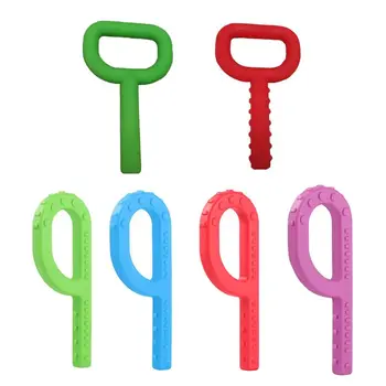 

Silicone P Shaped Grabber Kids Teethers Teething Toy for Children Autism Chew 57BF