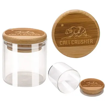 

Transperant Glass Storage Tank with Wooden Moisture-proof Cover 56x70mm Vacuum Sealed Bottle with Bear Pattern Silicone Pad Jar