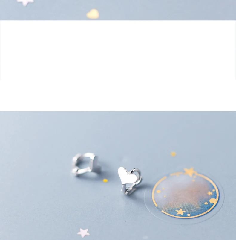 MloveAcc сердца маленькие серьги-кольца 925 браслет из чистого серебра серьги для женщин Свадебные украшения подарок