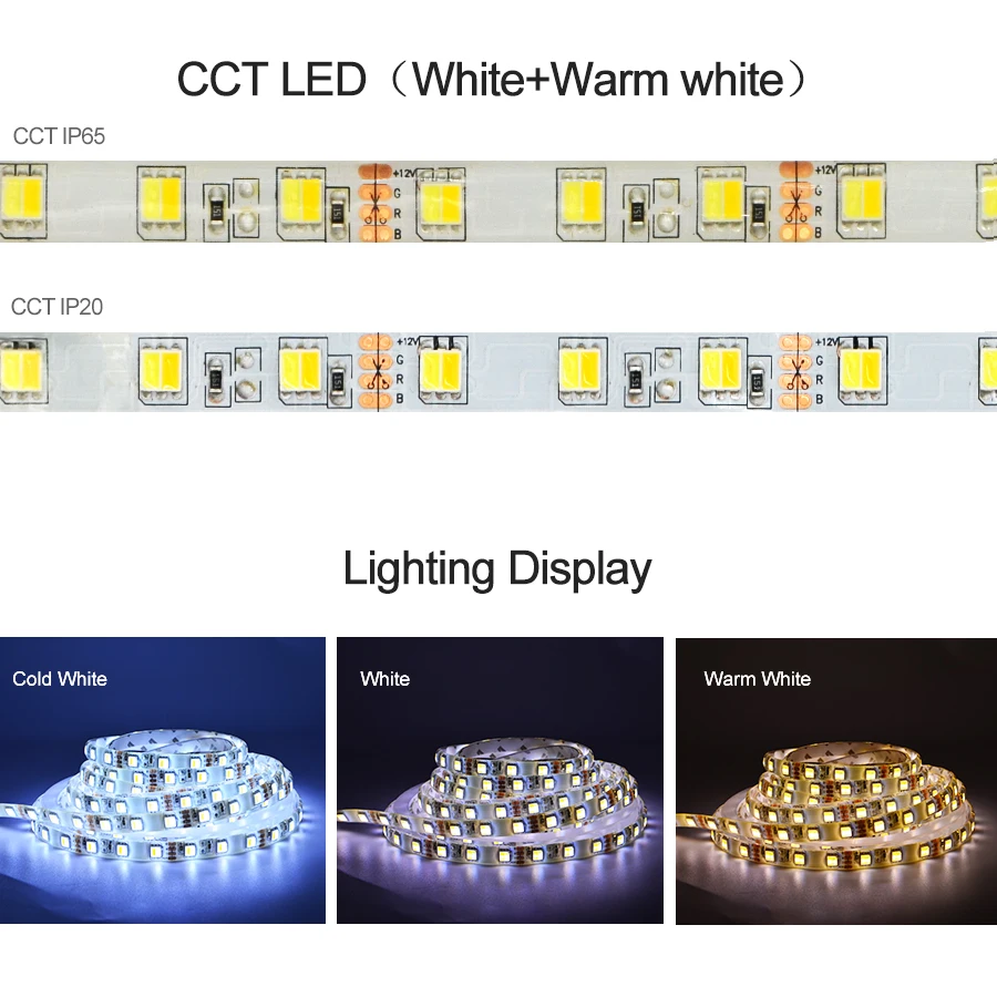 5 м 12 в 24 в 5050 SMD СВЕТОДИОДНЫЙ Красочный свет полосы RGBCCT CCT Гибкая термостойкая гостиная спальня потолочный светодиодный светильник полоса