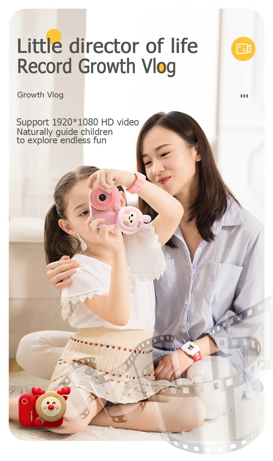 4K Camera Kids Camera Digital Camera 48MP Camera Toy Vlog Pocket Camera For Girl Boy Children Gift Kids Education Toy Camera