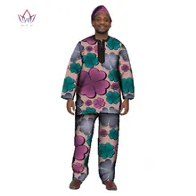 Традиционная мужская одежда в африканском стиле, повседневные мужские футболки с длинными рукавами и круглым вырезом, облегающие мужские брюки, большие размеры M-6XL, WYN16