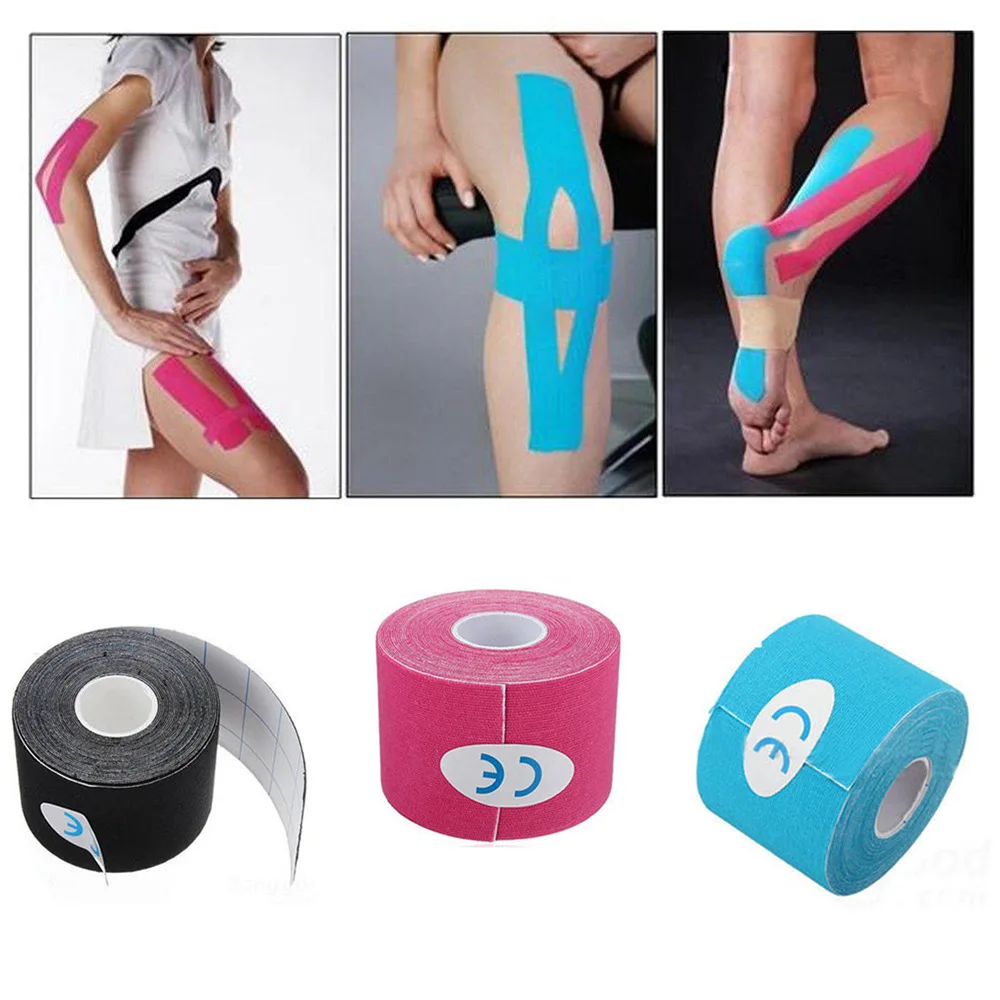 Kinesiology Tape Kinesio Grip Tapes Athletic Recovery Elastic Kneepad Muscle Pain Relief Knee Pads Support Bandage Fitness | Спорт и