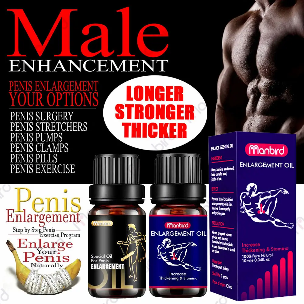 2Pcs Penis Enlargement Extender Increase Growth Cream Dick Erection Essential Oil Sex Products for Men Aphrodisiac Pills for Man