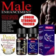 2Pcs Penis Enlargement Extender Increase Growth Cream Dick Erection Essential Oil Sex Products for Men Aphrodisiac Pills for Man