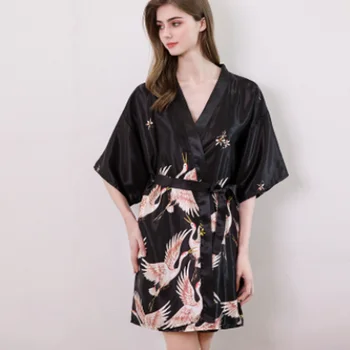 

Sexy nightgown Bridal Dress 2020 newest Two-piece Sling Pajamas Ice Silk Bathrobe hot sale women's sleep dress