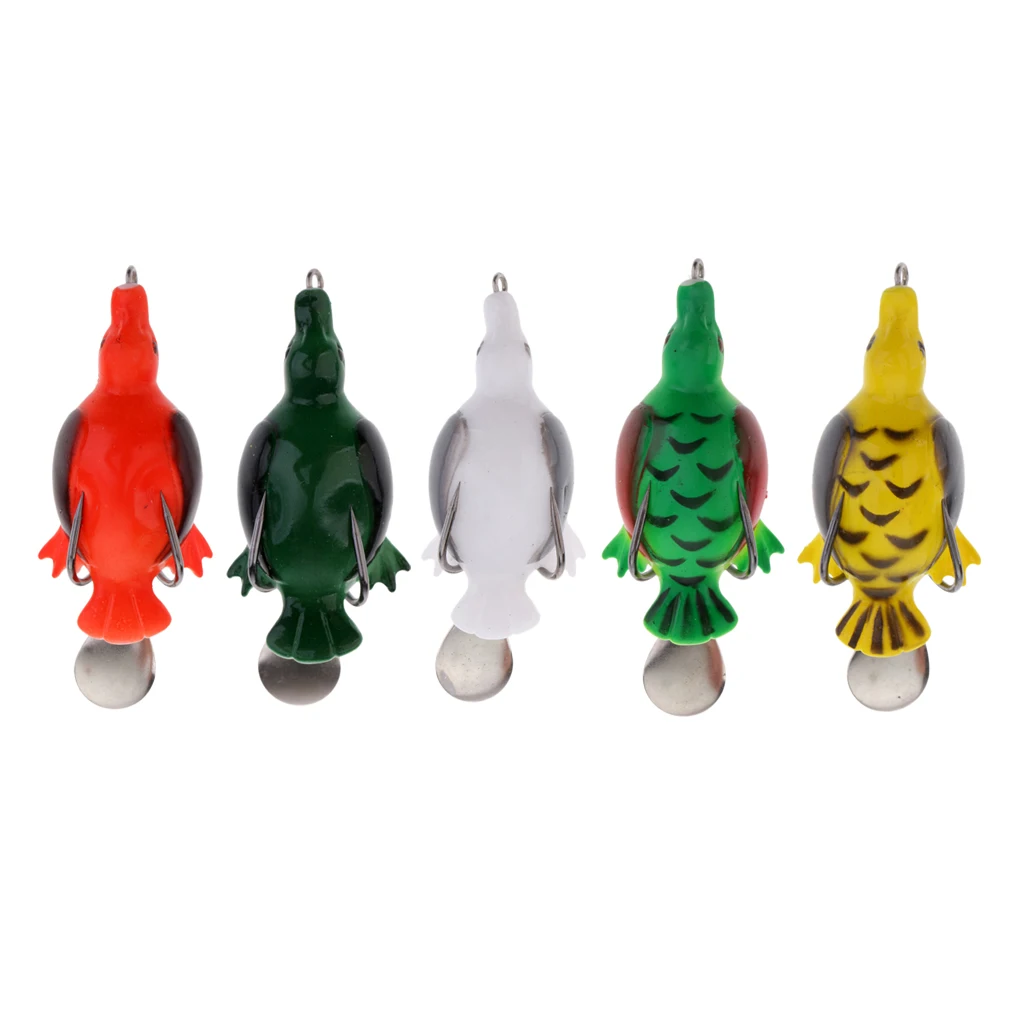1 Piece 7cm 3D Eyes Little Duck Soft Fishing Lure Silicone Crankbaits Strong Fish Attracting Accessories