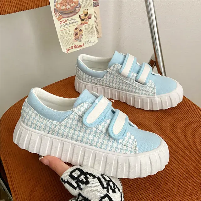 Deeptown Women's Sneakers Sports Shoes Kawaii Lolita Fashion Casual Flats Spring Running Harajuku Tennis 2021 Dropshipping Blue