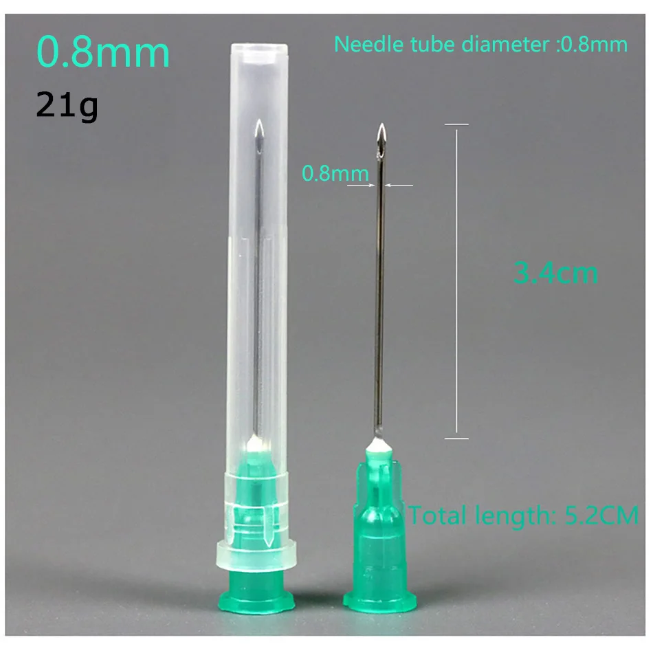 25pcs Tip Needle Transparent Syringe Injection Glue Clear Cap