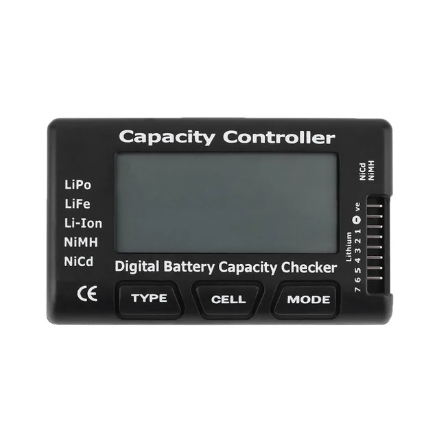 SAINLOER LCD Digital Battery Capacity  CellMeter RC CellMeter8 2-8S 4-8S Servo LiPo Li-lon NiMH Battery Tester RC CellMeter7