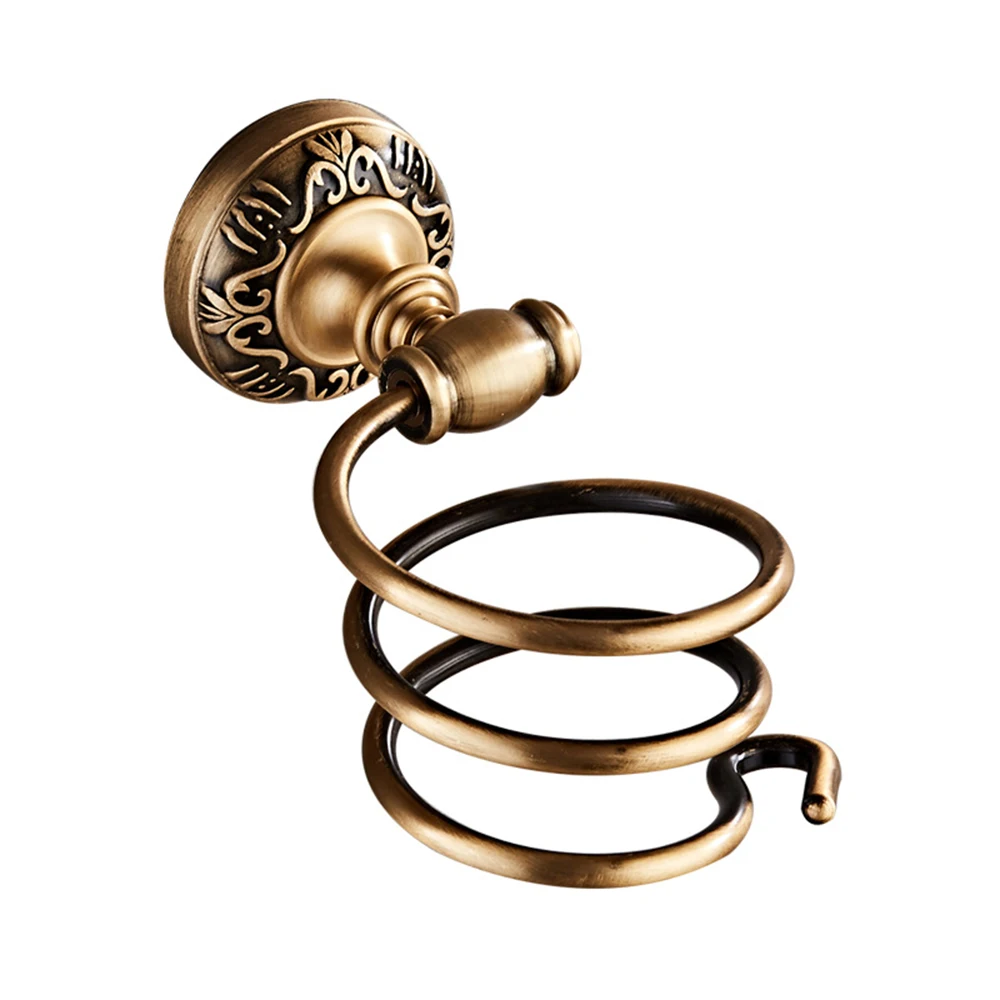 Антикоррозийный алюминиевый держатель для фена в винтажном стиле косметический