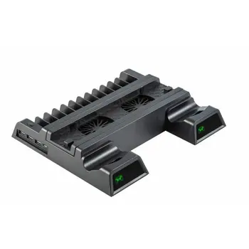

Three in one Built in Dual Fan Cooling Base Video Game Heat Dissipation Base for PS4/Slim/Pro Handle double charging base