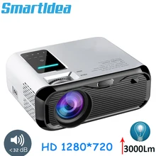 Smartldea 720P HD мини-проектор, встроенный 1280*720 3000 люмен светодиодный Видеопроектор для домашнего кинотеатра портативный видеопроектор HDMI
