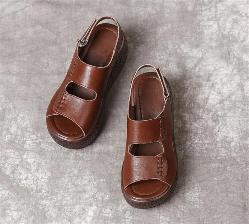 MVVJKE Women Sandals Retro Platform Sandals Wedges Shoes Woman Heels Sandalias Mujer Summer Shoes