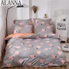 Alanna-Juego de ropa de cama con estampado de X-ALL, ropa de cama unicolor, para el hogar, 4-7 Uds., patrón encantador de alta calidad con flor de árbol de estrellas ► Foto 2/6