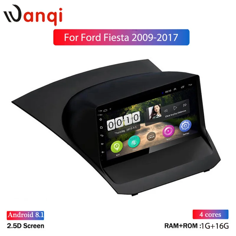Горячая Распродажа ips 9 дюймов Android 8,1 автомобильный dvd-плеер для Ford Fiesta 2009- мультимедийная навигационная система