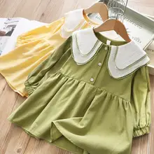 Г., платье для девочек в Корейском стиле весенние хлопковые модные платья для девочек От 2 до 7 лет, PP730