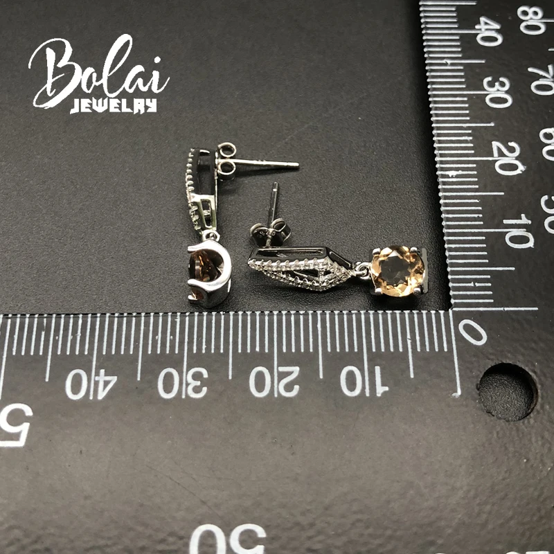 Bolaijewelry, zultanite серьги цвет изменить драгоценный камень с 925 стерлингового серебра простые дизайнерские серьги-гвоздики ювелирные украшения для девочек