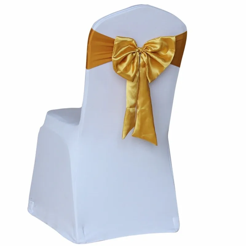 

Hot-Selling Flower Chair Back Bowknot Decoration Tie Free Satin Bowknot Elastic Chair Back Bow