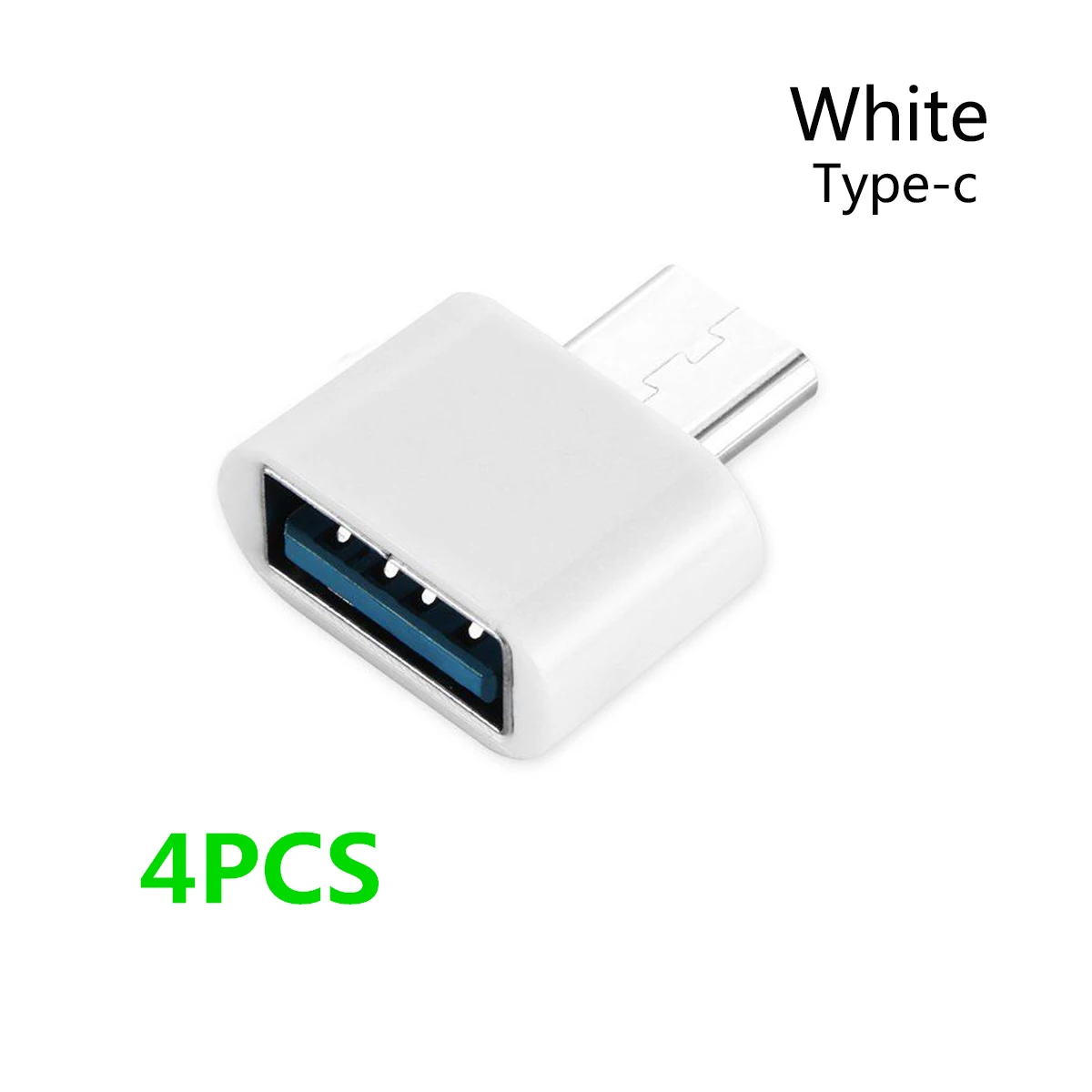 4 шт./1 шт. usb type-C OTG кабель адаптер type C USB-C OTG конвертер адаптер для телефона Xiaomi huawei samsung USB type-C - Цвет: 4Pcs White Type-C