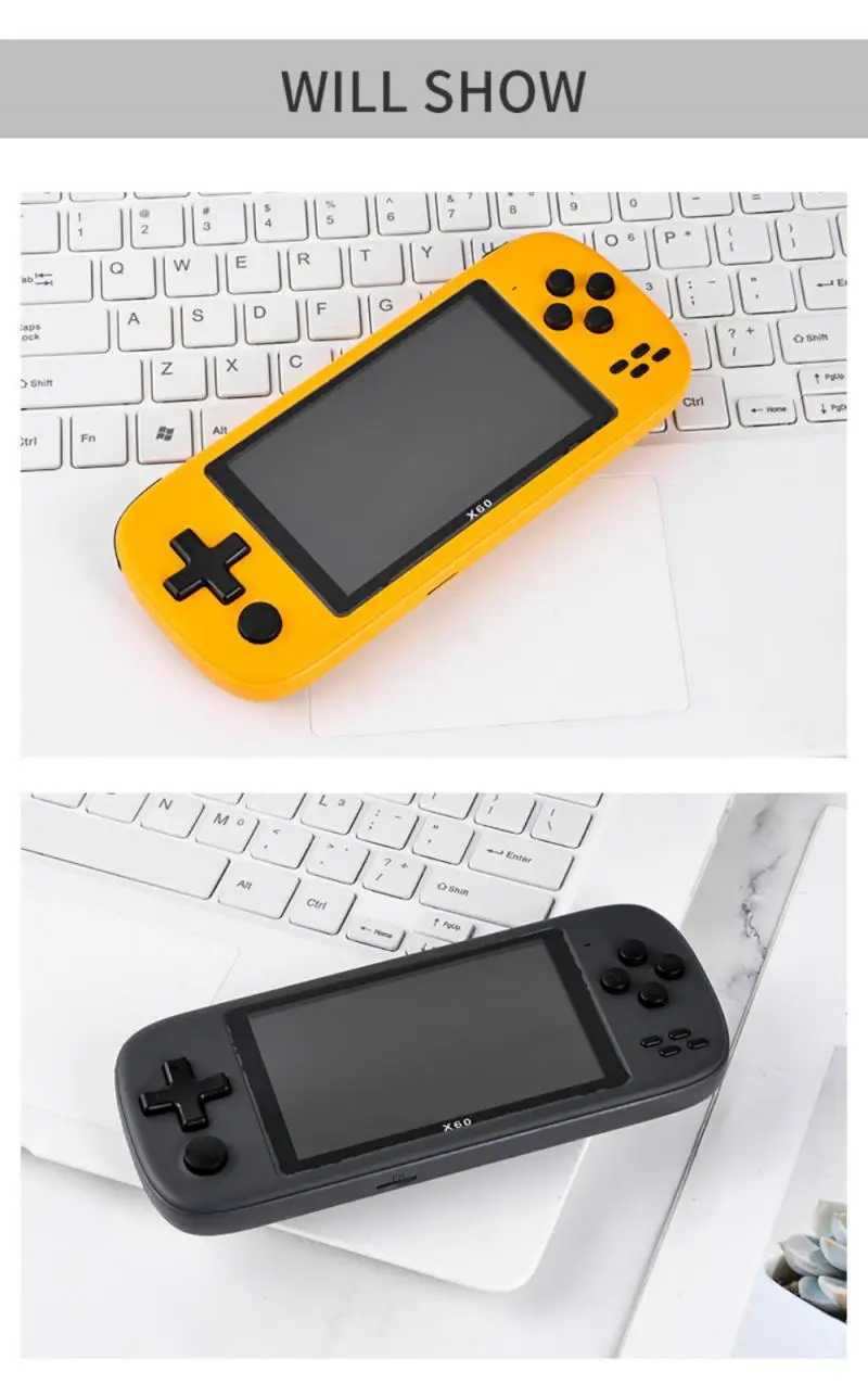 4.3 Inch Handheld Game Consoles 2000 IN 1 Retro Video Game Console Game Player Handheld Game Players Gamepads For Kids Gift